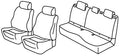 Set coprisedili Superior - Nero/Grigio - compatibile per Citroen C3 (07/24>) Hybrid - Citroen C3 Aircross (08/24>) Hybrid