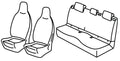 Set coprisedili Superior - Nero/Grigio - compatibile per Citroen C3 (07/24>) Hybrid