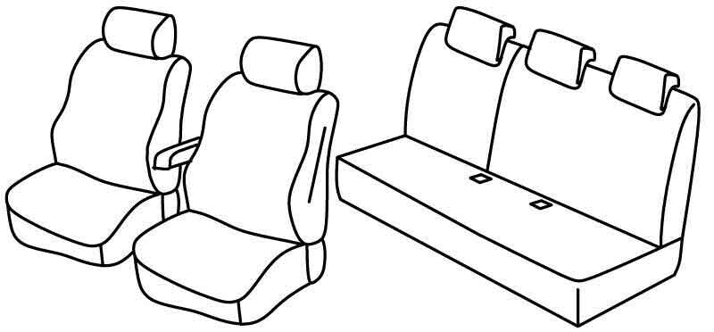 Set coprisedili Superior - Nocciola - compatibile per Dacia Duster (02/18>05/24) Prestige