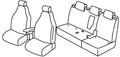 Set coprisedili Superior - Nero/Grigio - compatibile per Fiat 500L (09/12>12/22)
