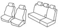 Set coprisedili Superior - Nocciola - compatibile per Fiat Brava (10/95>12/03)