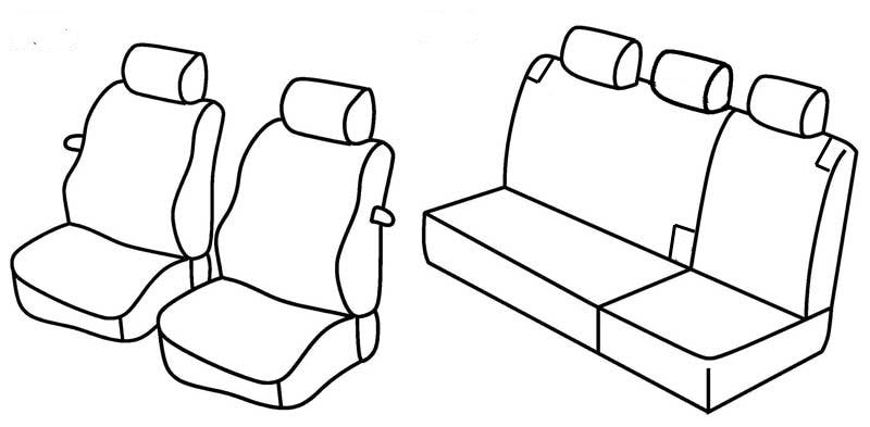 Set coprisedili Superior - Nocciola - compatibile per Fiat Bravo (10/95>10/01)