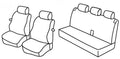 Set coprisedili Superior - Nero/Rosso - compatibile per Fiat Bravo (10/95>10/01)