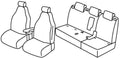 Set coprisedili Superior - Beige - compatibile per Fiat 500L Cross (06/17>12/22) - Fiat 500L Trekking (11/13>05/17)