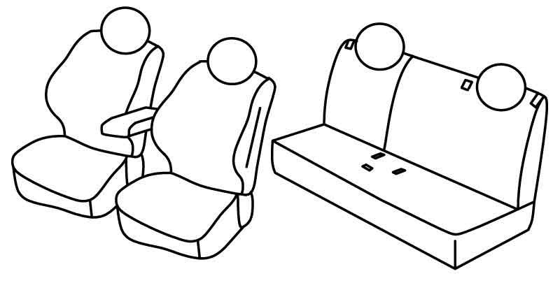 Set coprisedili Superior - Nocciola - compatibile per Fiat 500X (02/15>05/25) Lounge