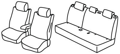Set coprisedili Superior - Nero/Grigio - compatibile per Fiat 600 5p (09/23>) Hybrid, Electric