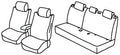 Set coprisedili Superior - Nero/Rosso - compatibile per Fiat 600 5p (09/23>) Hybrid, Electric