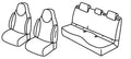 Set coprisedili Superior - Nero/Grigio - compatibile per Fiat Grande Panda (04/25>) Hybrid