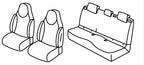 Set coprisedili Superior - Grigio/Nero - compatibile per Fiat Grande Panda (04/25>) Hybrid