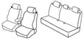 Set coprisedili Superior - Grigio/Nero - compatibile per Kia Rio 3p (09/11>12/14)