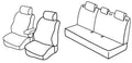 Set coprisedili Superior - Beige - compatibile per Kia Rio 5p (09/11>03/17)