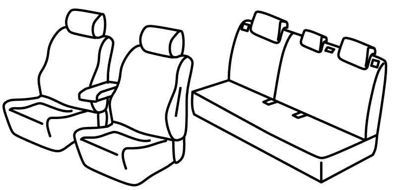 Set coprisedili Superior - Nero/Grigio - compatibile per Kia Stonic (10/17>)
