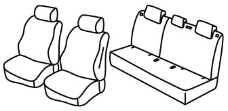 Set coprisedili Superior - Nero/Grigio - compatibile per Mazda 2 5p (03/23>04/25)