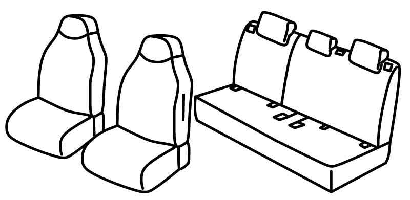 Set coprisedili Superior - Nero/Grigio - compatibile per Suzuki Swift 5p (05/17>) Sport