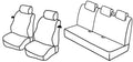 Set coprisedili Superior - Nero/Blu - compatibile per Nissan Micra 3p (10/07>10/10)