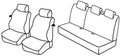 Set coprisedili Superior - Nero/Rosso - compatibile per Nissan Micra 3p (01/03>09/07)