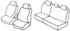 Set coprisedili Superior - Grigio/Nero - compatibile per Nissan Micra (11/10>02/17)