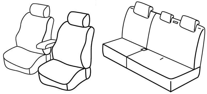 Set coprisedili Superior - Beige - compatibile per Nissan Micra (11/10>02/17)