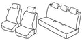 Set coprisedili Superior - Grigio/Nero - compatibile per Opel Corsa D 3p (09/06>11/14)