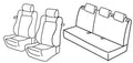 Set coprisedili Superior - Grigio/Nero - compatibile per Opel Corsa D 3p (09/06>11/14) Sport