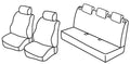 Set coprisedili Superior - Nero/Blu - compatibile per Opel Corsa D 5p (09/06>11/14)