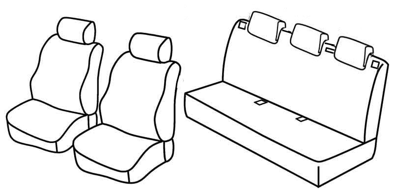 Set coprisedili Superior - Nero/Grigio - compatibile per Opel Corsa D 5p (09/06>11/14)