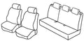 Set coprisedili Superior - Nero/Rosso - compatibile per Opel Corsa D 5p (09/06>11/14)