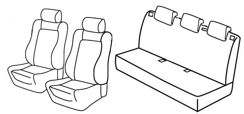Set coprisedili Superior - Grigio/Nero - compatibile per Opel Corsa D 5p (09/06>11/14) Sport Edition