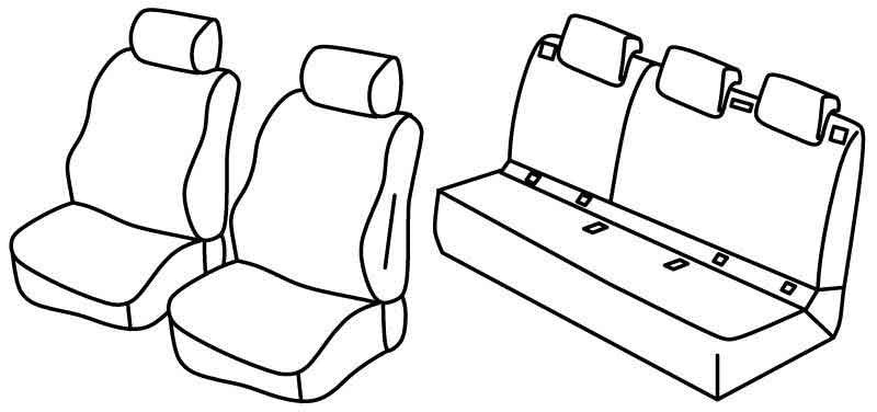 Set coprisedili Superior - Nocciola - compatibile per Opel Corsa E 5p (12/14>08/19)