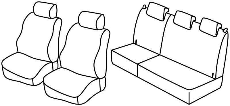 Set coprisedili Superior - Nocciola - compatibile per Opel Agila (05/00>01/08)