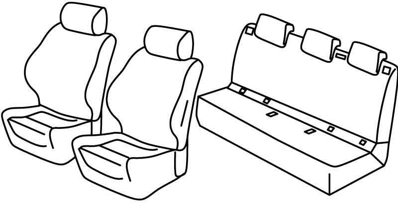 Set coprisedili Superior - Beige - compatibile per Opel Corsa E 5p (12/14>08/19)
