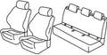 Set coprisedili Superior - Nero/Rosso - compatibile per Opel Corsa E 5p (12/14>08/19)