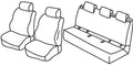 Set coprisedili Superior - Nero/Blu - compatibile per Opel Corsa E 5p (12/14>08/19)