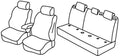 Set coprisedili Superior - Nero/Rosso - compatibile per Opel Corsa F 5p (09/19>) Elegance