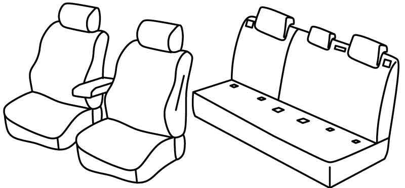 Set coprisedili Superior - Grigio/Nero - compatibile per Opel Corsa F 5p (09/19>) Elegance