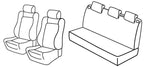 Set coprisedili Superior - Nero/Rosso - compatibile per Peugeot 206 3p (09/98>02/09) dal 5/2003 - Peugeot 206 5p (09/98>02/09) dal 5/2003
