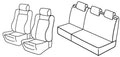 Set coprisedili Superior - Beige - compatibile per Peugeot 206 3p (09/98>02/09) dal 5/2003, Quicksilver - Peugeot 206 5p (09/98>02/09) dal 5/2003, Quicksilver