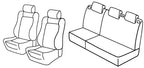 Set coprisedili Superior - Nero/Rosso - compatibile per Peugeot 206 3p (09/98>02/09) dal 5/2003, Quicksilver - Peugeot 206 5p (09/98>02/09) dal 5/2003, Quicksilver