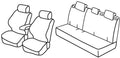 Set coprisedili Superior - Nero/Grigio - compatibile per Peugeot 208 5p (04/12>10/19)