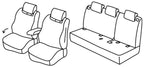 Set coprisedili Superior - Nero/Blu - compatibile per Renault Clio IV Sporter (04/13>03/20)