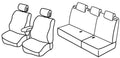 Set coprisedili Superior - Grigio/Nero - compatibile per Renault Megane II 5p (10/02>10/08) fino al 8/2006