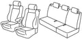 Set coprisedili Superior - Nocciola - compatibile per Renault Clio III 3p (10/05>01/13) Sport