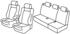 Set coprisedili Superior - Nero/Grigio - compatibile per Renault Clio III 5p (10/05>01/13) Sport