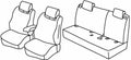 Set coprisedili Superior - Beige - compatibile per Renault Clio IV 5p (10/12>07/19) - Renault Clio IV Generation (08/19>03/20)