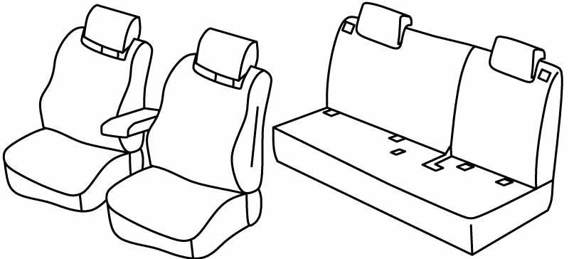 Set coprisedili Superior - Nocciola - compatibile per Renault Clio IV 5p (10/12>07/19) - Renault Clio IV Generation (08/19>03/20)