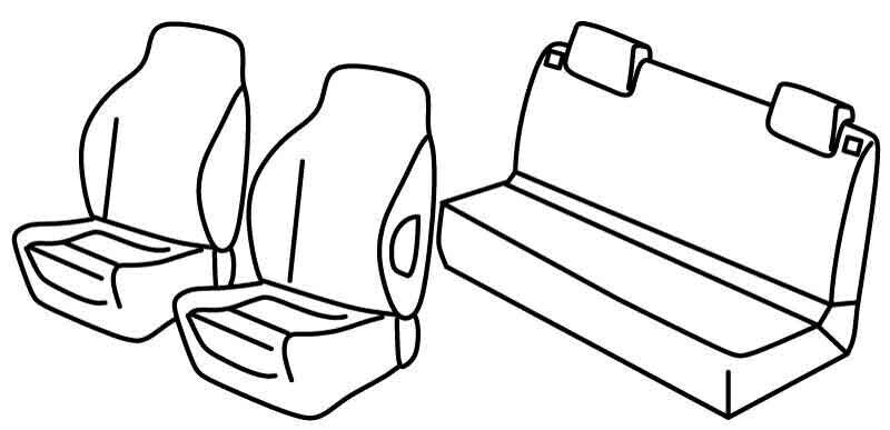 Set coprisedili Superior - Nocciola - compatibile per Renault Twingo (09/14>11/24) anche elettrica