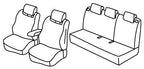 Set coprisedili Superior - Nero/Rosso - compatibile per Renault Clio IV 5p (10/12>07/19)