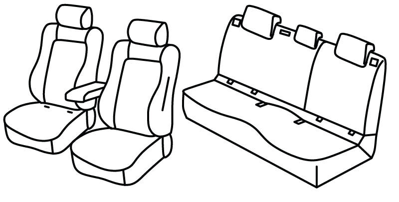 Set coprisedili Superior - Nero/Blu - compatibile per Renault Clio VI (11/25>)