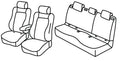 Set coprisedili Superior - Nero/Grigio - compatibile per Renault Clio VI (11/25>)