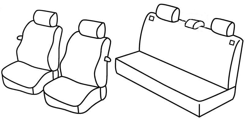 Set coprisedili Superior - Beige - compatibile per Seat Ibiza 3p (01/02>08/09) fino al 2005